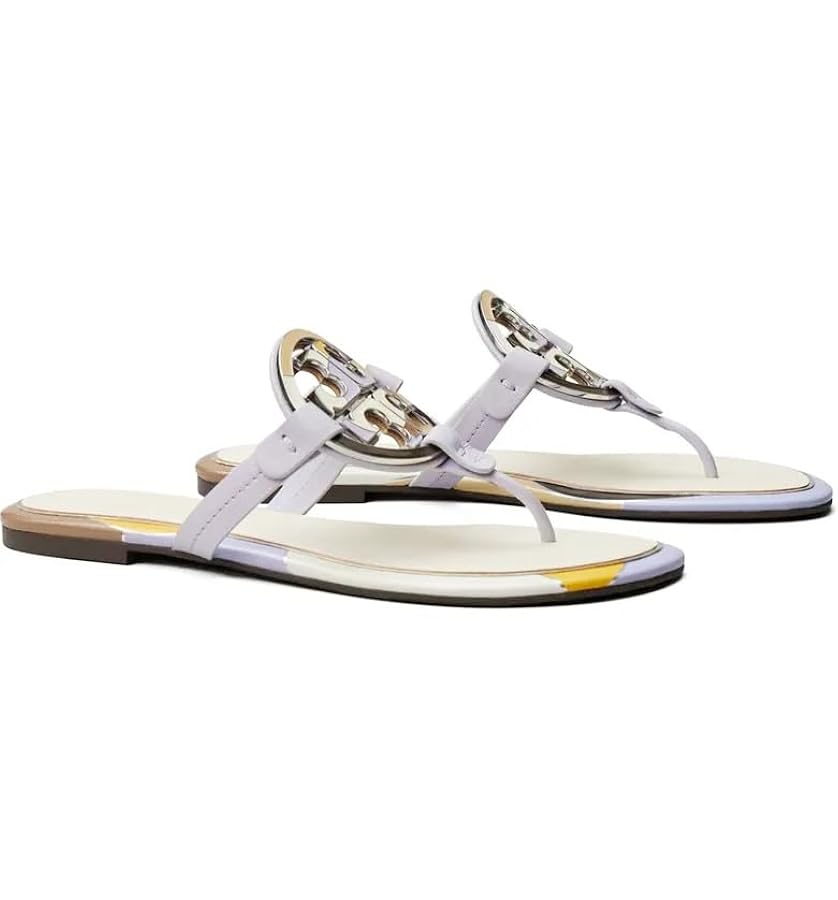 Amazon.com | Tory Burch Women's Enamel Miller Sandals Flats